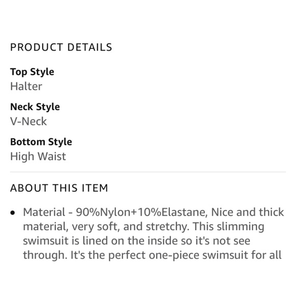 New ✨V-neck Tummy Control Ruched Monokini Swimsuit - Picture 8 of 8